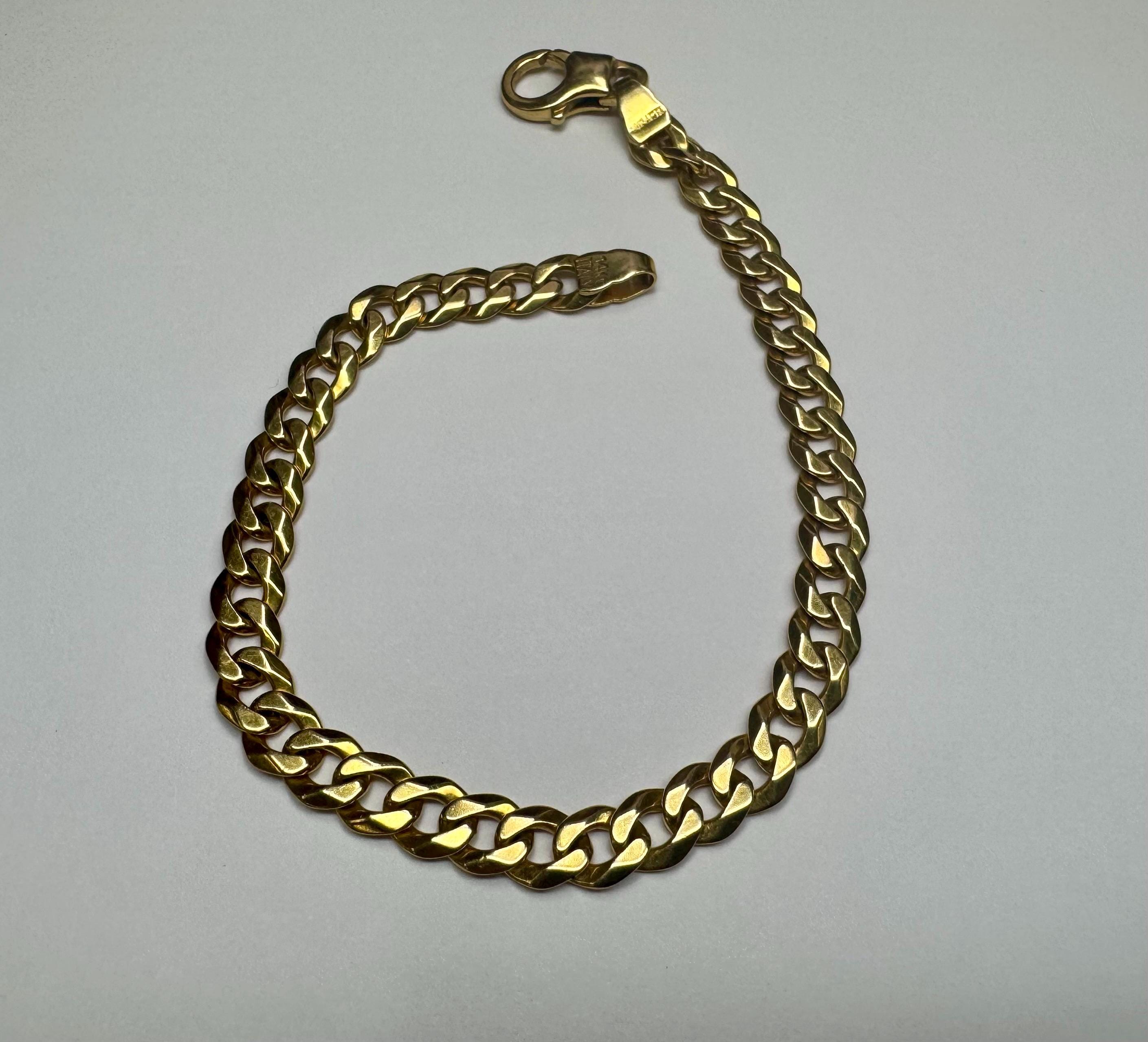 14K Solid Gold Miami Cuban Link Bracelet - 6.3mm, 8"