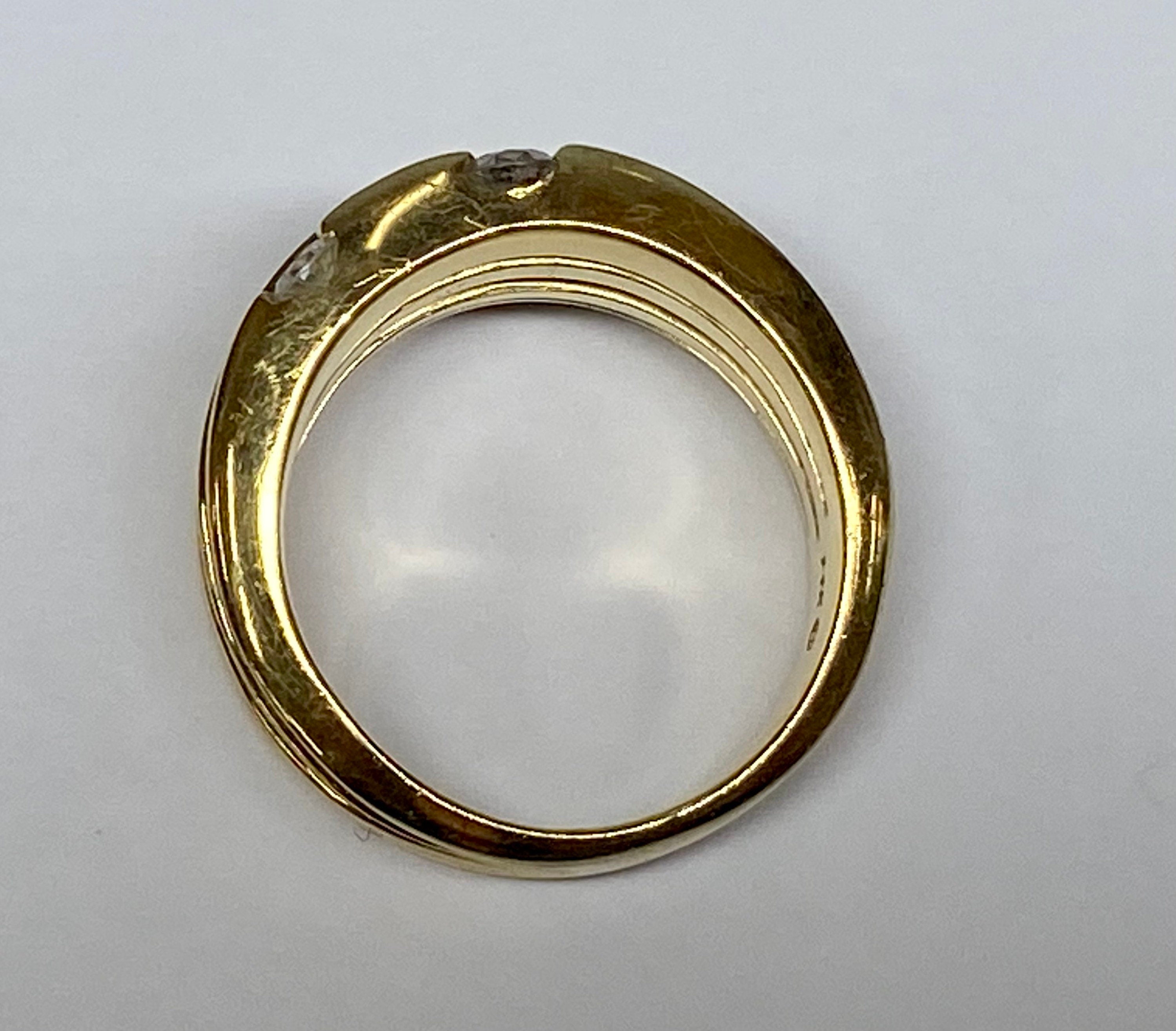 14k Yellow Gold Diamond Ring - Size 7