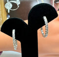 14K White Gold Diamond Hoop Earring Set (2.9 CT)