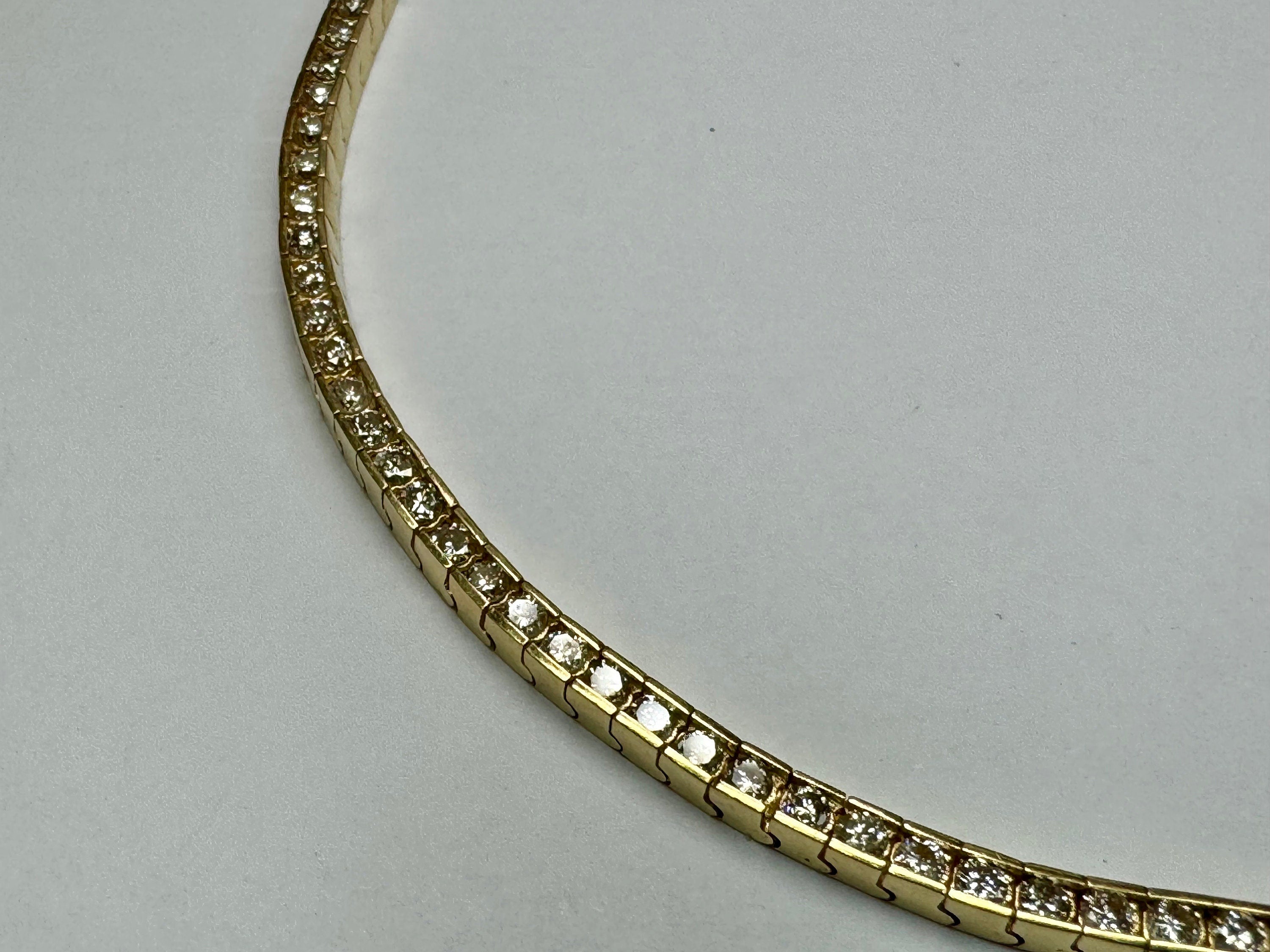 14K Yellow Gold Diamond Tennis Bracelet - 2 CT