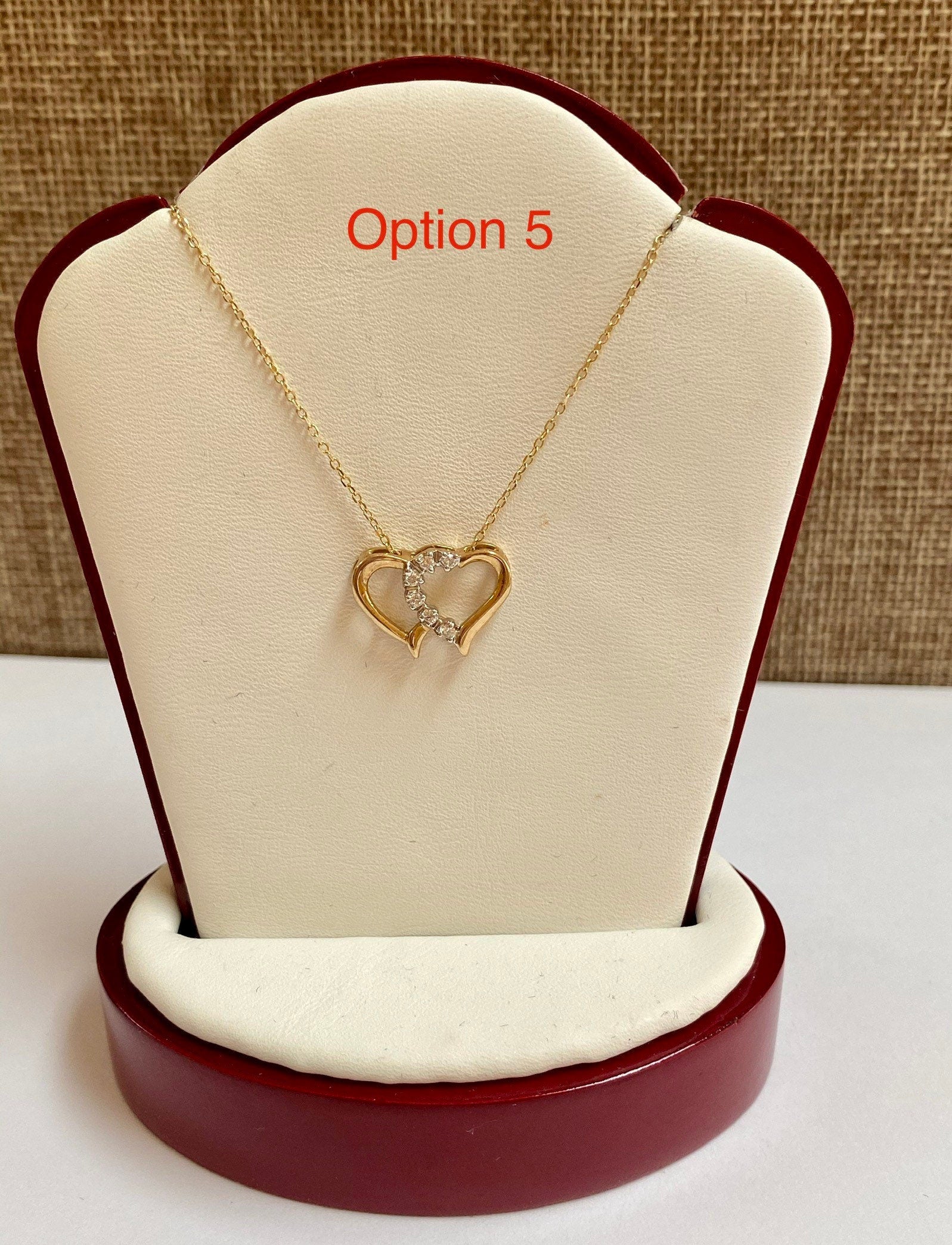 14K Yellow Gold Diamond Heart Pendant Necklace - 18"