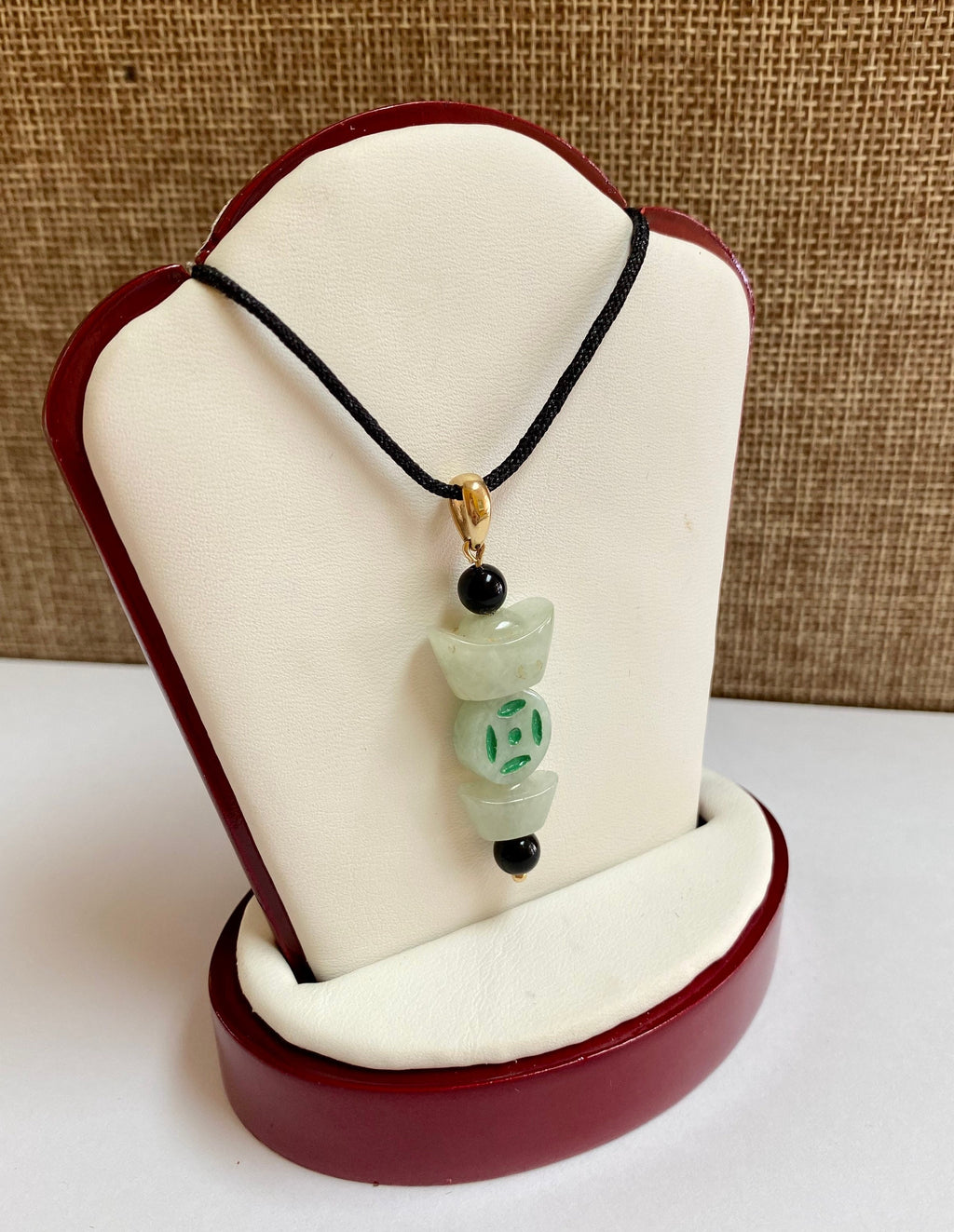 14k Yellow Gold Hook And Green Jade Pendant/ Keychain !!!!!