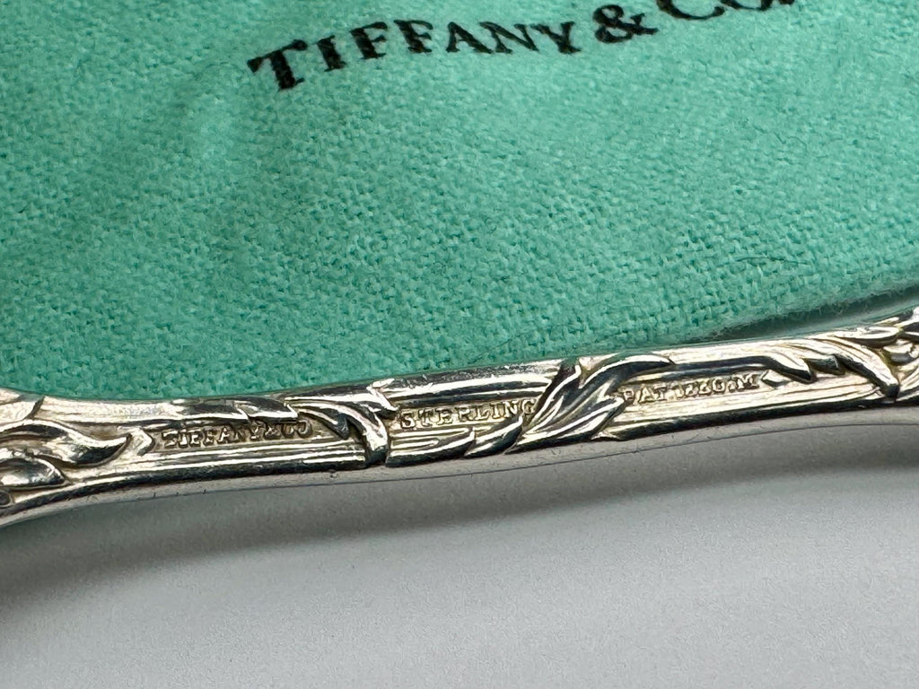 1880 Tiffany & Co. Sterling Silver Chrysanthemum Pattern Pierced Bowl Olive Spoon!!