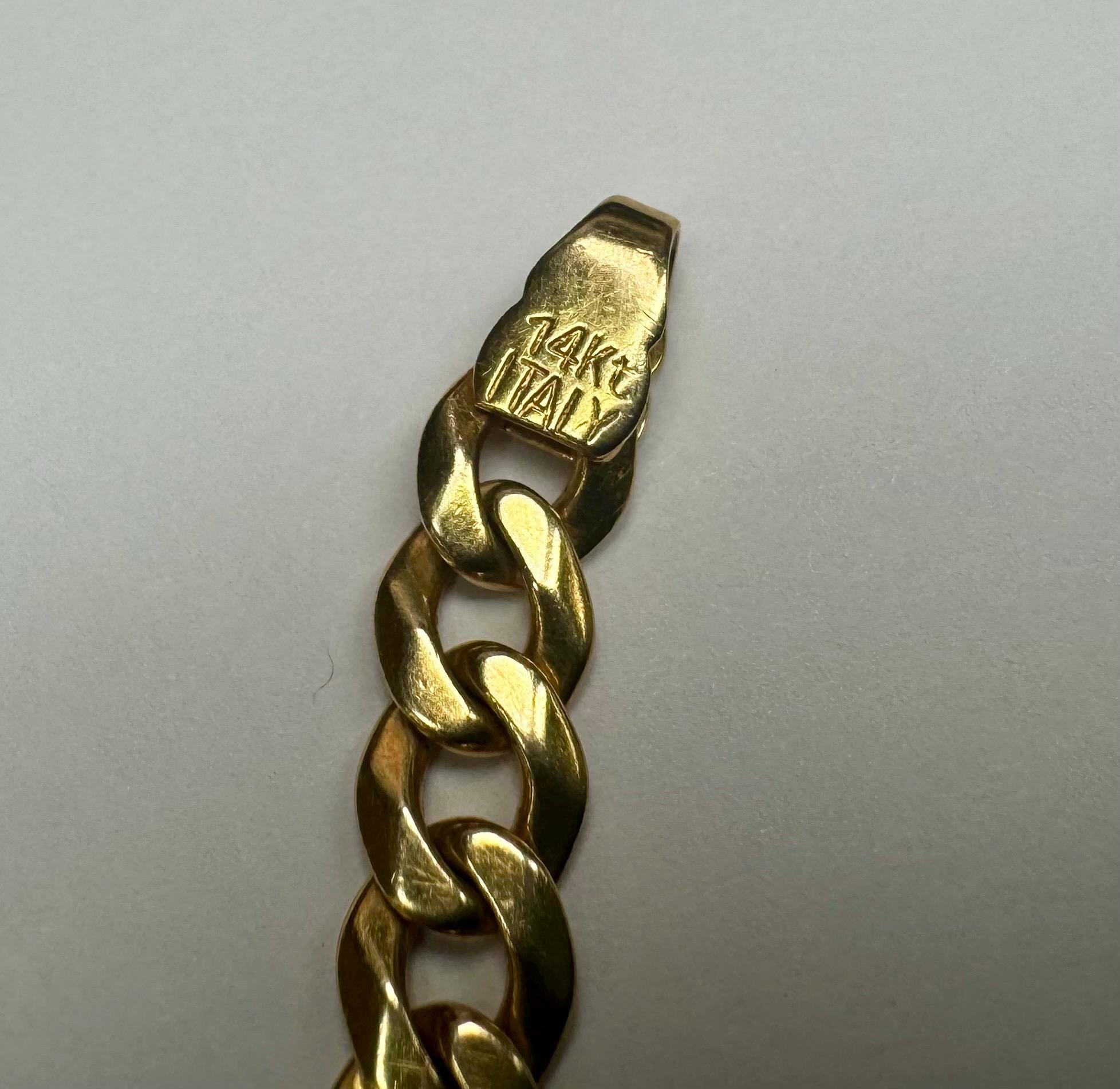 14K Solid Gold Miami Cuban Link Bracelet - 6.3mm, 8"