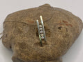 14K White Gold Diamond Vertical Bar Pendant Necklace
