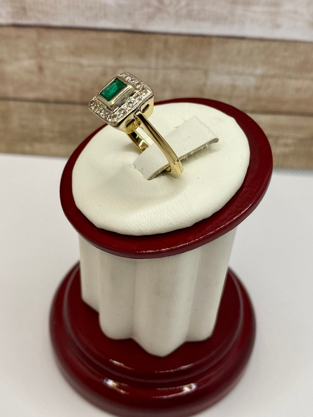 14K Yellow Gold Diamond And Emerald Statement Ring!!!!!