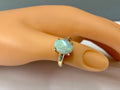 14K Yellow Gold Andamooka Opal Diamond Ring