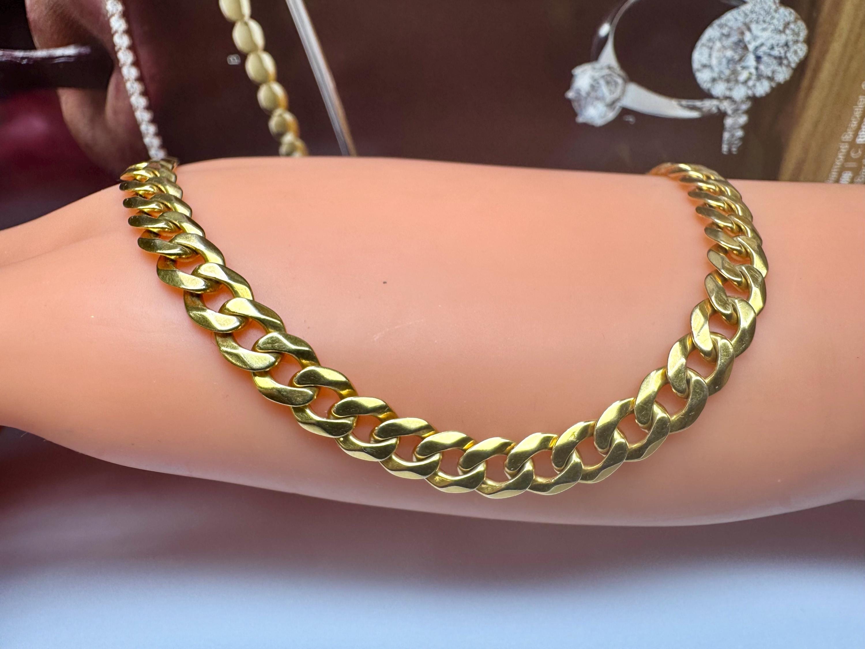 14K Solid Gold Miami Cuban Link Bracelet - 6.3mm, 8"
