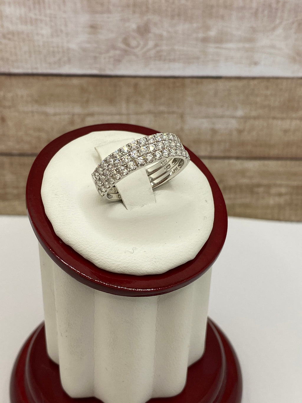 14K White Gold Diamond Stackable Band - 0.75ct, Size 7