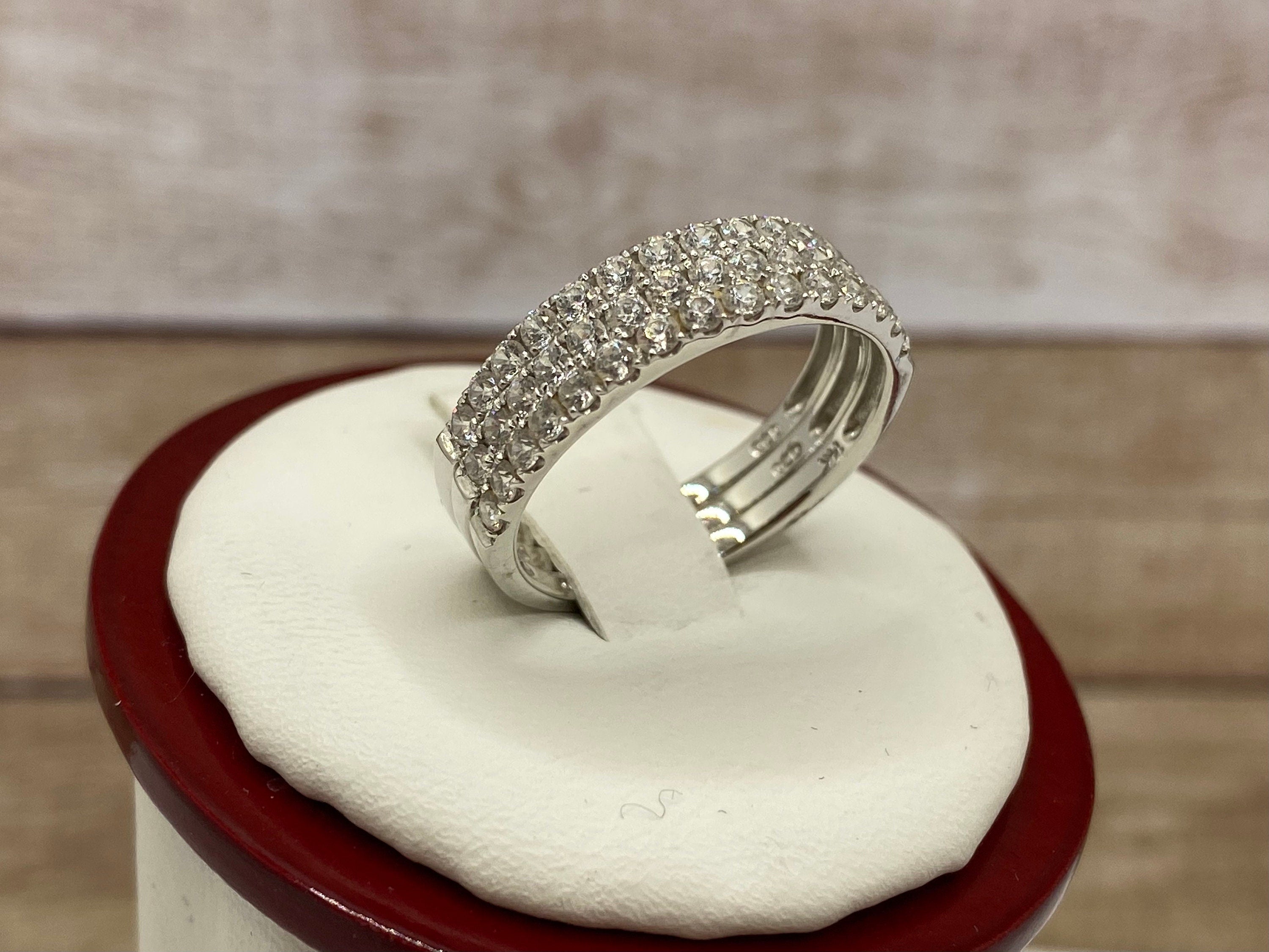 14K White Gold Diamond Stackable Band - 0.75ct, Size 7
