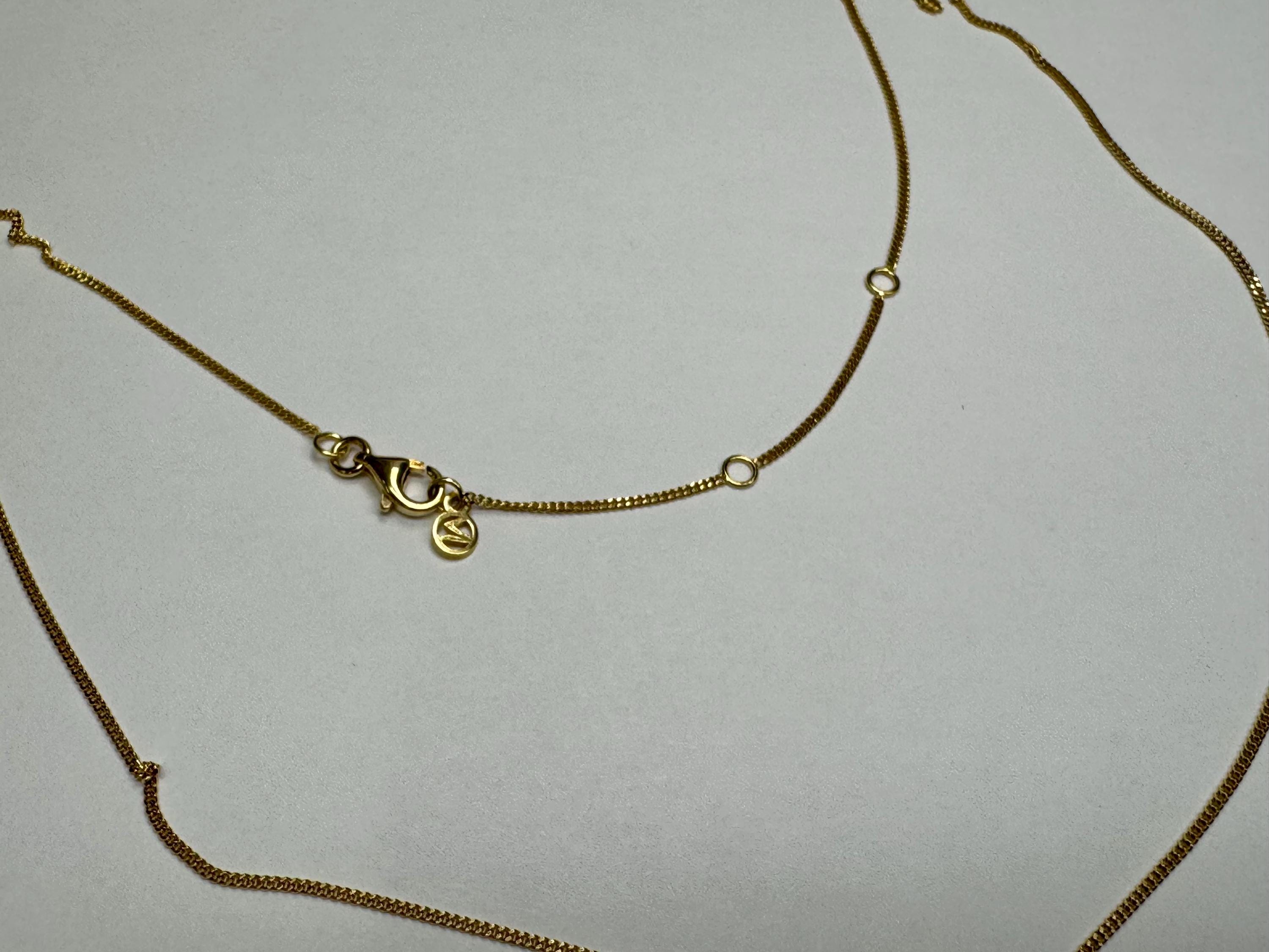 14K Yellow Gold Ruby Heart Pendant Necklace - Adjustable Length