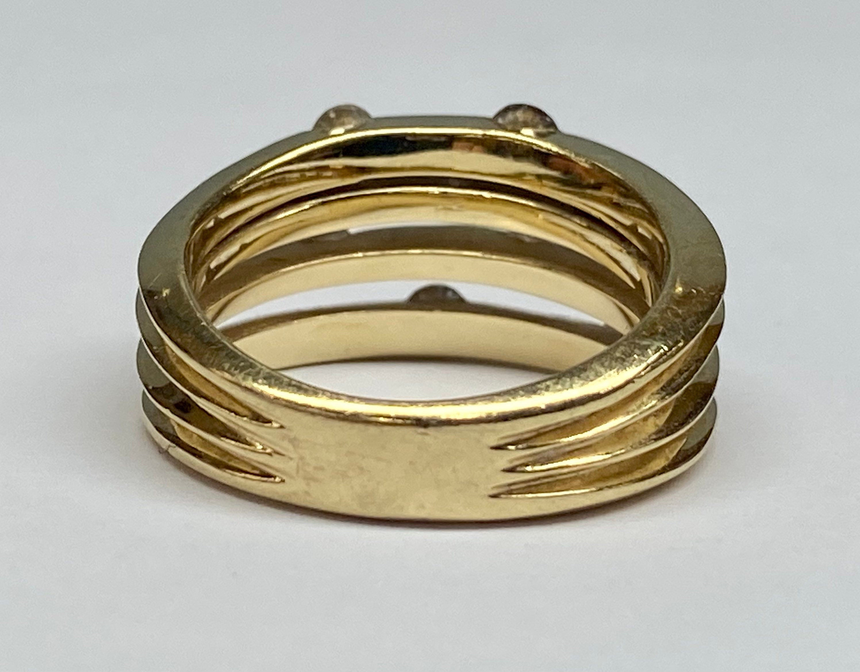 14k Yellow Gold Diamond Ring - Size 7