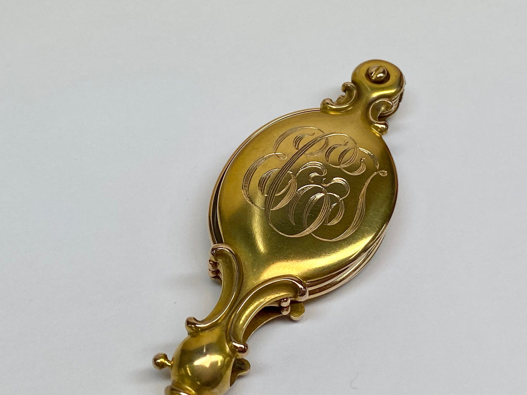 14K Solid Yellow Gold Art  Nouveau 31.7 gm Lorgnette Opera Eye Glasses!!