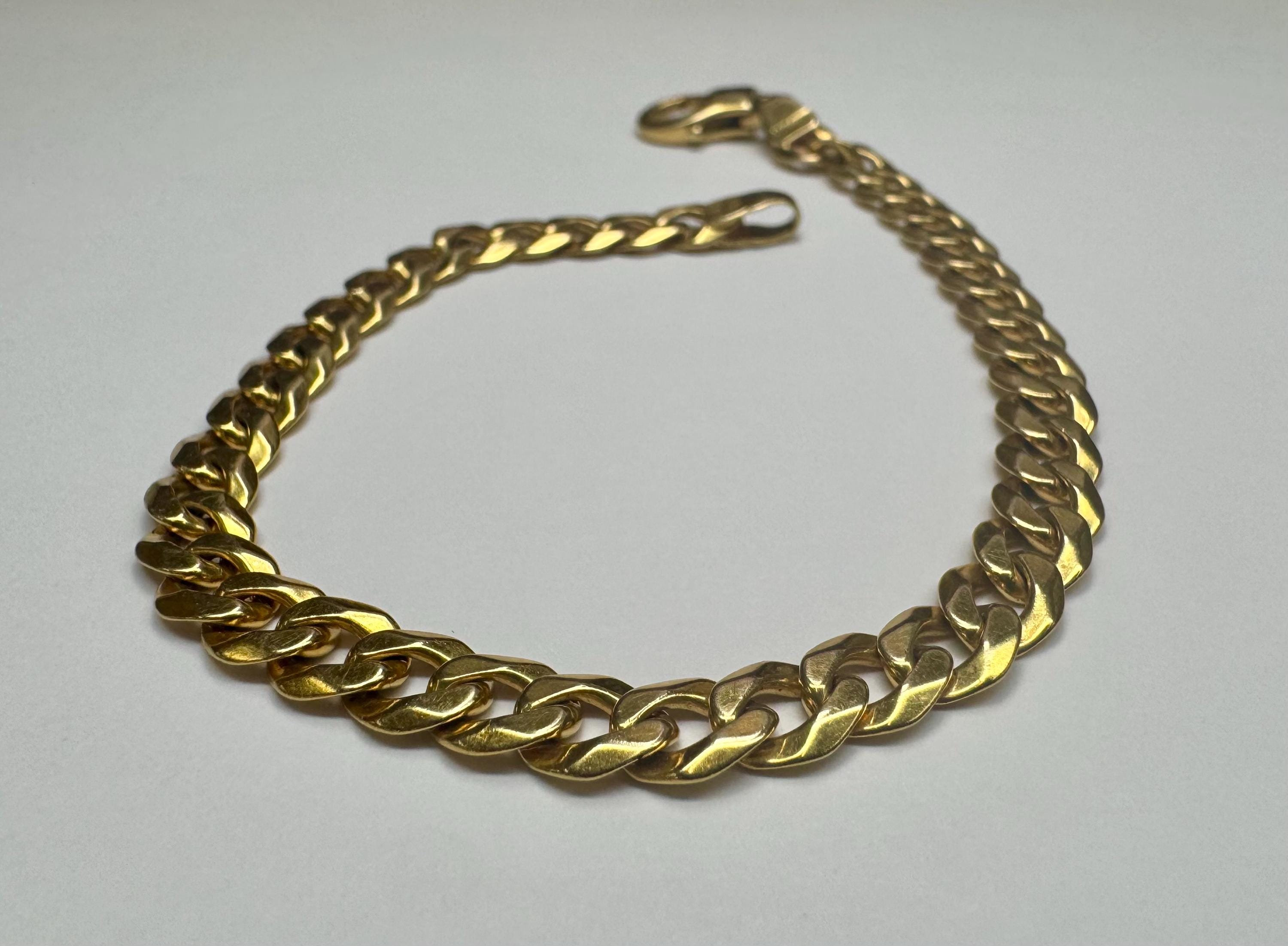 14K Solid Gold Miami Cuban Link Bracelet - 6.3mm, 8"
