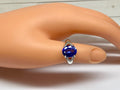 18K White Gold Tanzanite & Diamond Ring - Size 7
