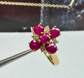 14K Yellow Gold Ruby and Diamond Ring - Size 7.5