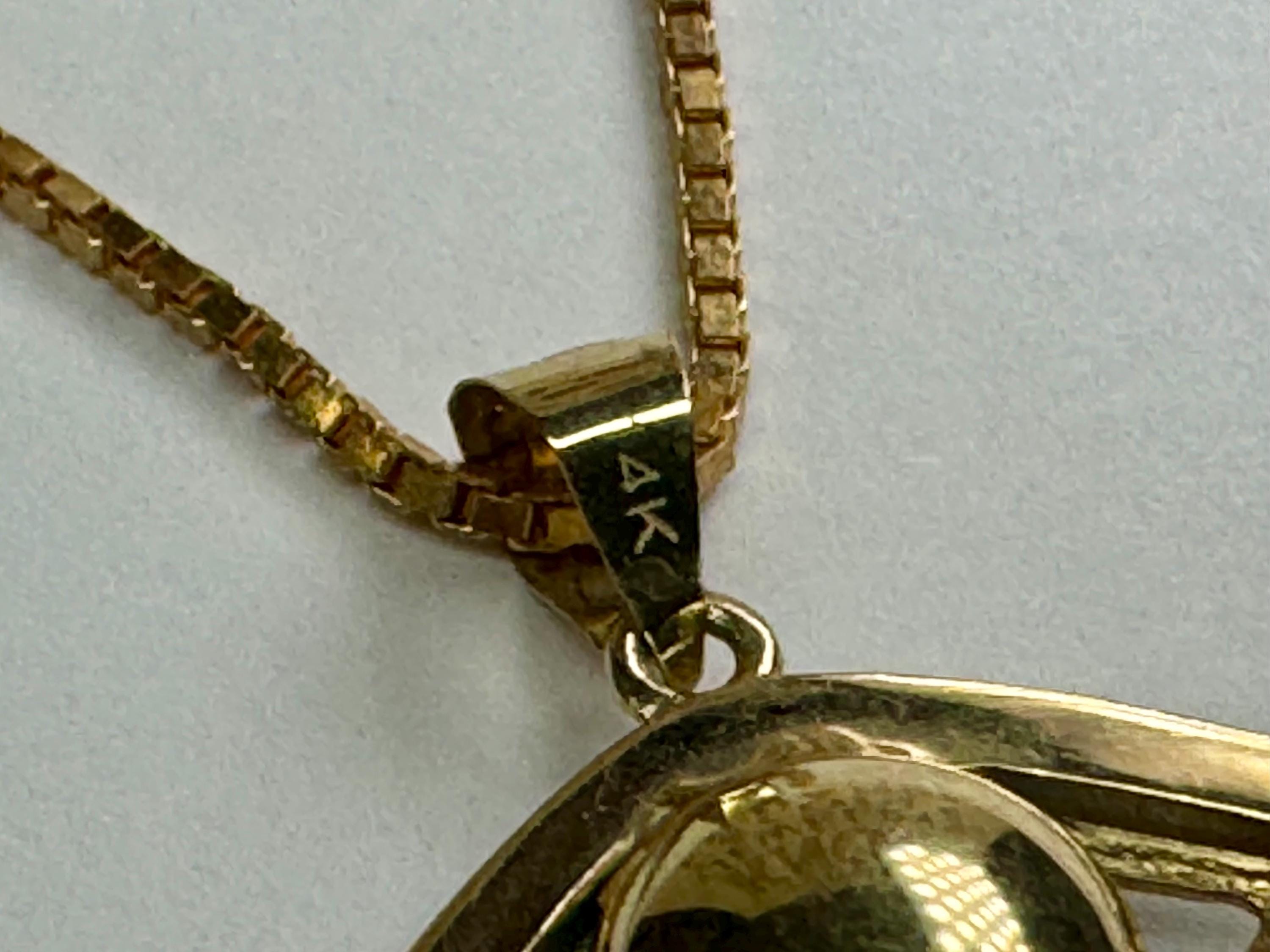 14K yellow Gold Evil Eye Pendant/Charm With Small Round White Cz!!