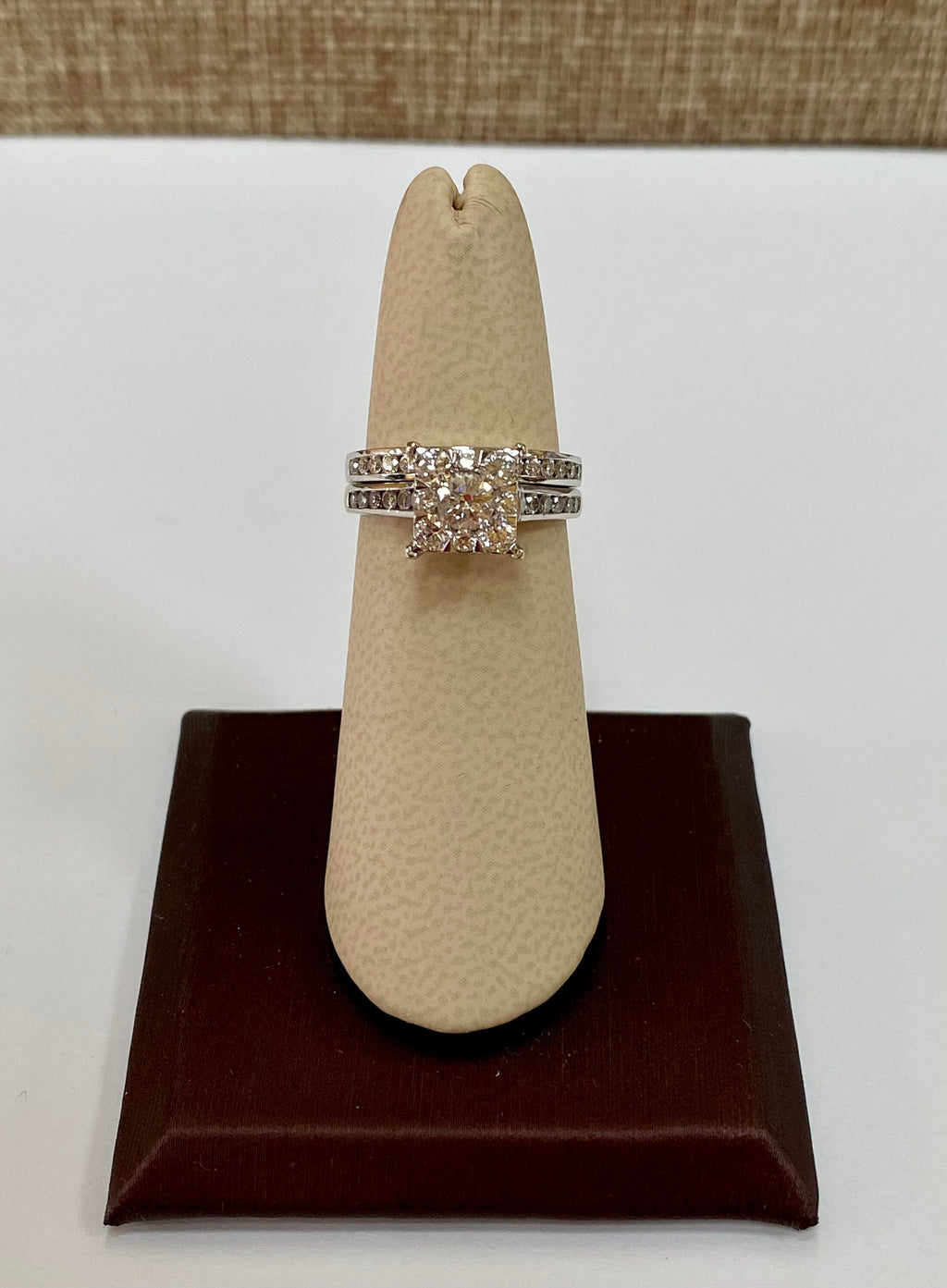 14K White Gold Diamond Bridal Ring Set - 1.10 TCW, VS2 Clarity