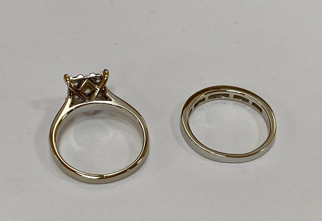 14K White Gold Diamond Bridal Ring Set - 1.10 TCW, VS2 Clarity