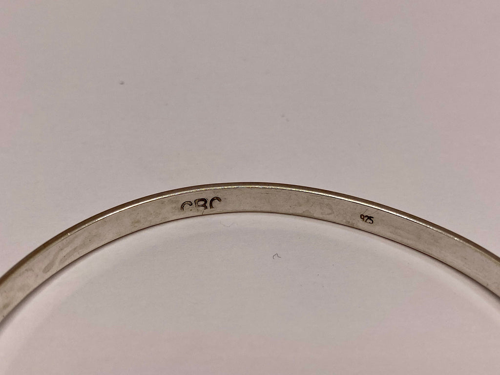 14K Yellow Gold Flower And 925 Sterling Silver CBC Caribbean Bracelet Co. Bangle Bracelet
