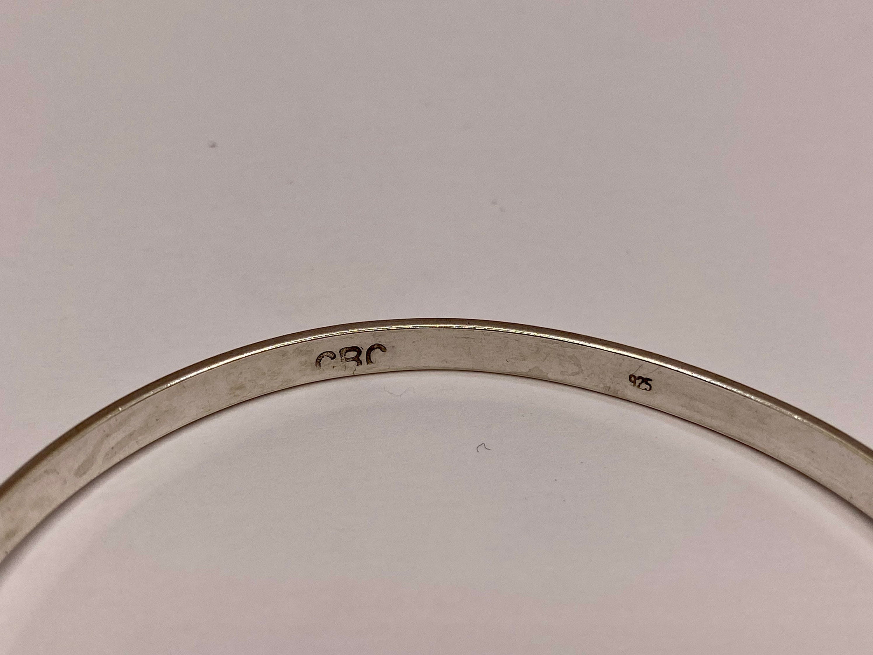 14K Yellow Gold Flower And 925 Sterling Silver CBC Caribbean Bracelet Co. Bangle Bracelet