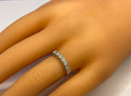 18K White Solid Gold And Diamond Wedding Ring/Band