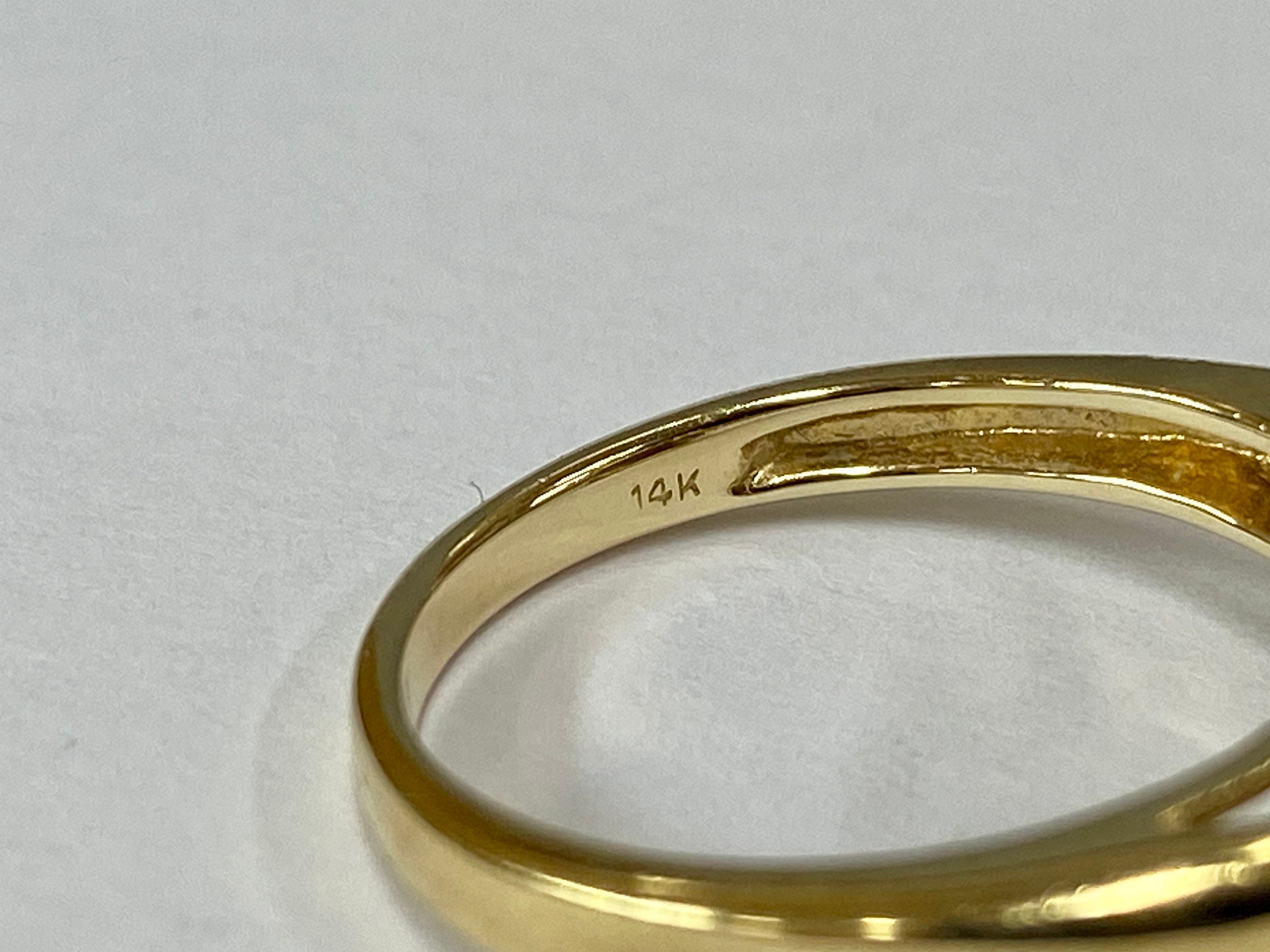14K Yellow Gold Andamooka Opal Diamond Ring