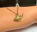 14K Yellow Gold 3D Fish Pendant Charm