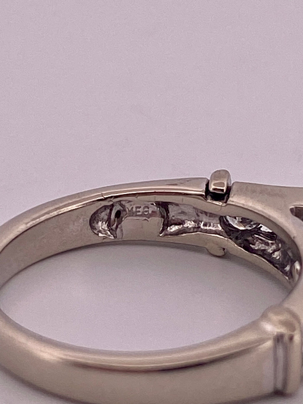 18K White Gold Diamond Ring - Halo Setting, Size 5 3/4