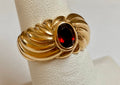 14K Yellow Gold Ruby Ring - Size 7