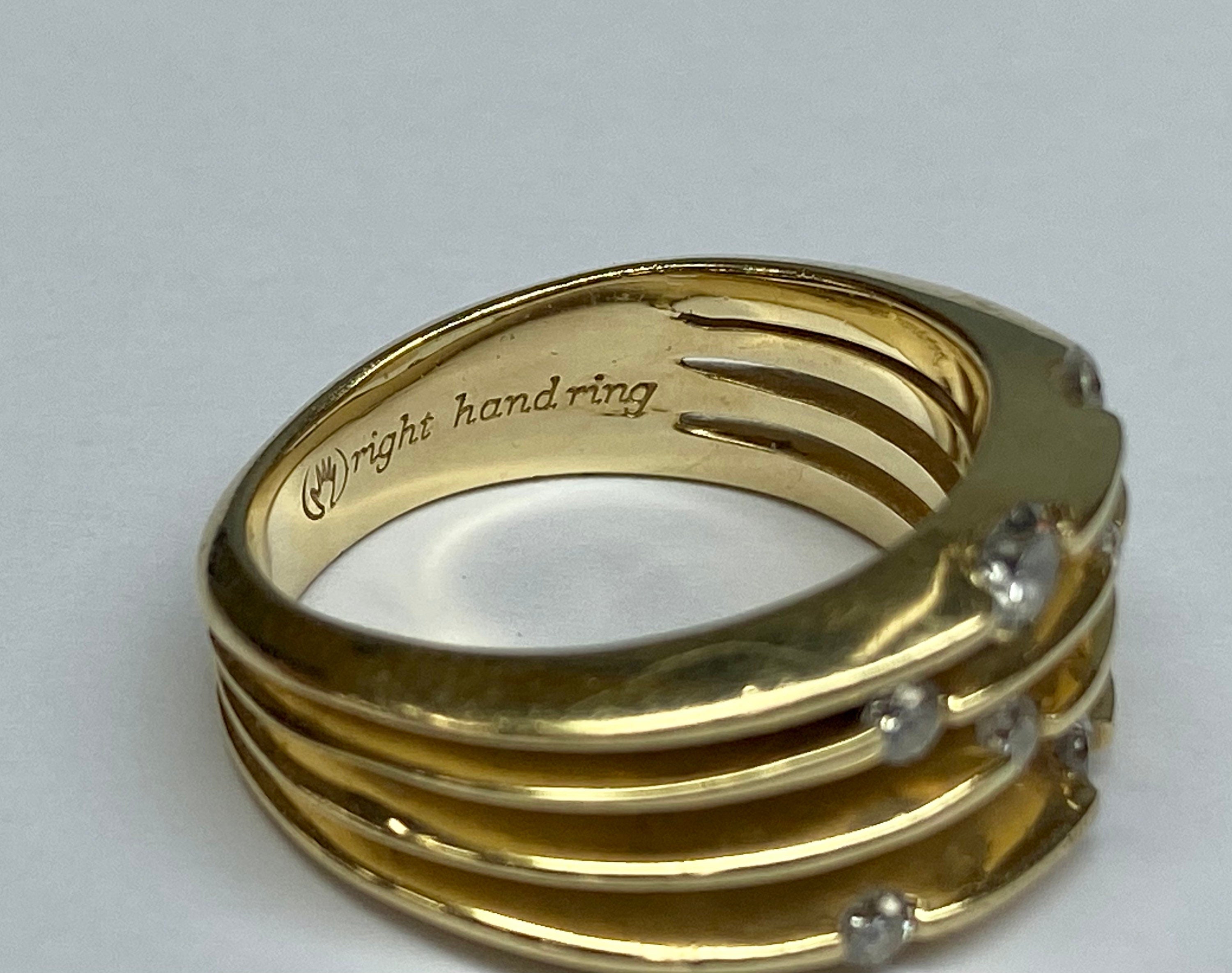 14k Yellow Gold Diamond Ring - Size 7