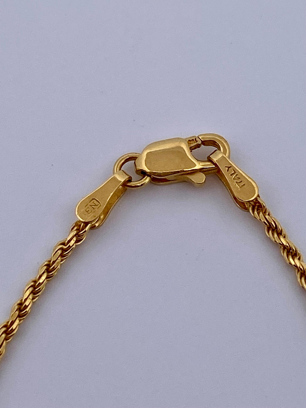 18K Gold Ammolite & Diamond Pendant Necklace - Two Tone, 30" Rope Chain