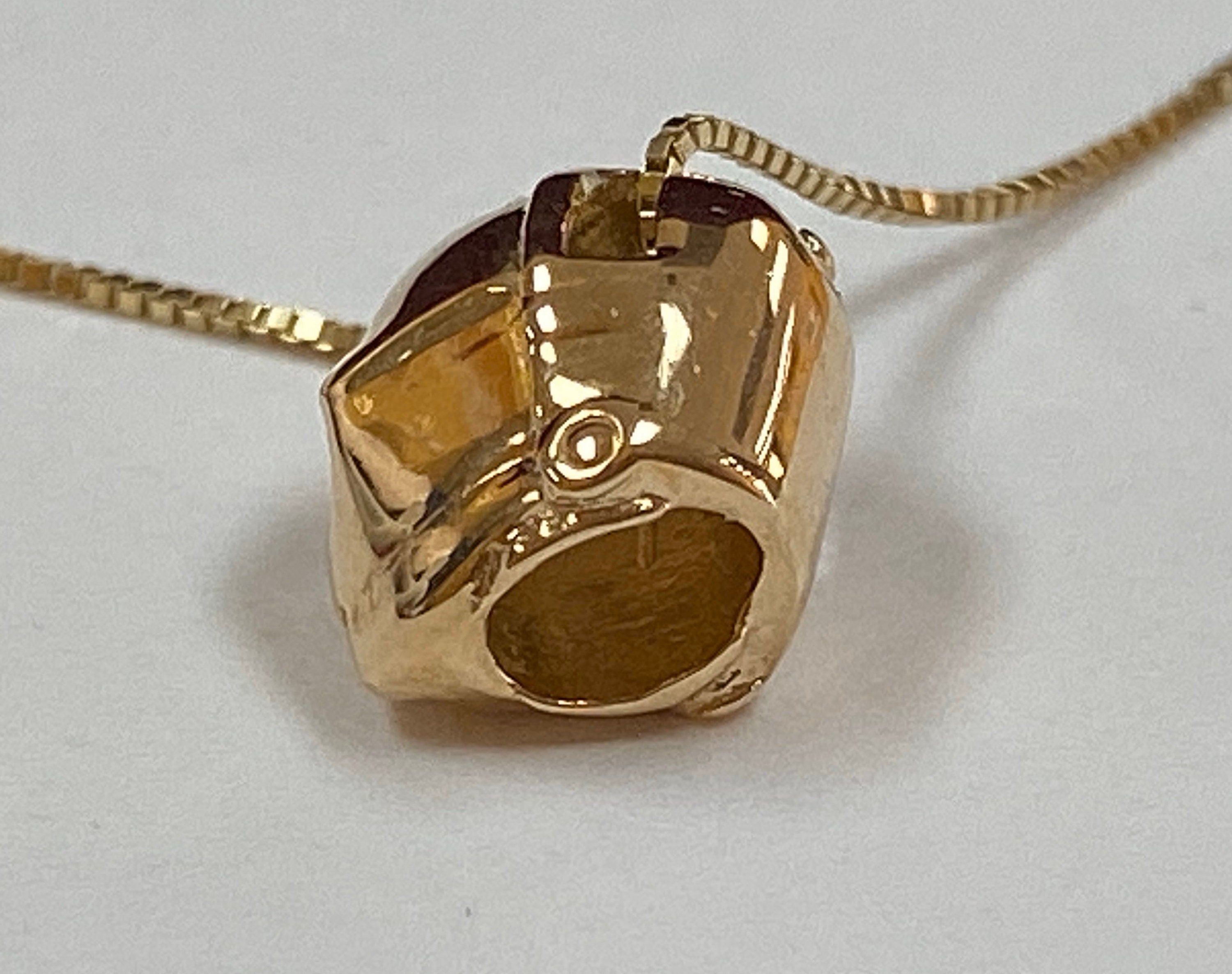 10K Yellow Gold C-3P0 Star Wars Set, Necklace, Earring, Ring