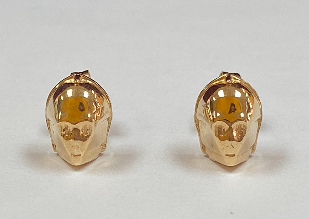 10K Yellow Gold C-3P0 Star Wars Set, Necklace, Earring, Ring