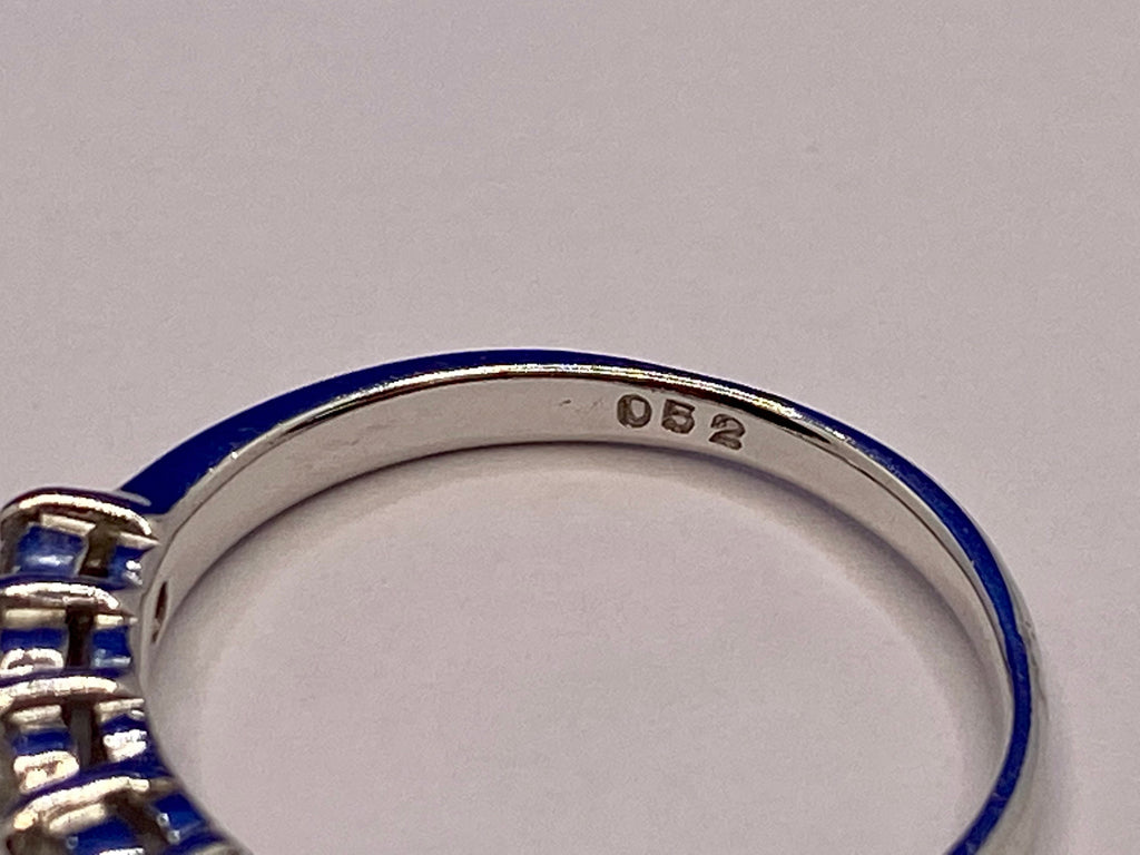 18K White Solid Gold And Diamond Wedding Ring/Band